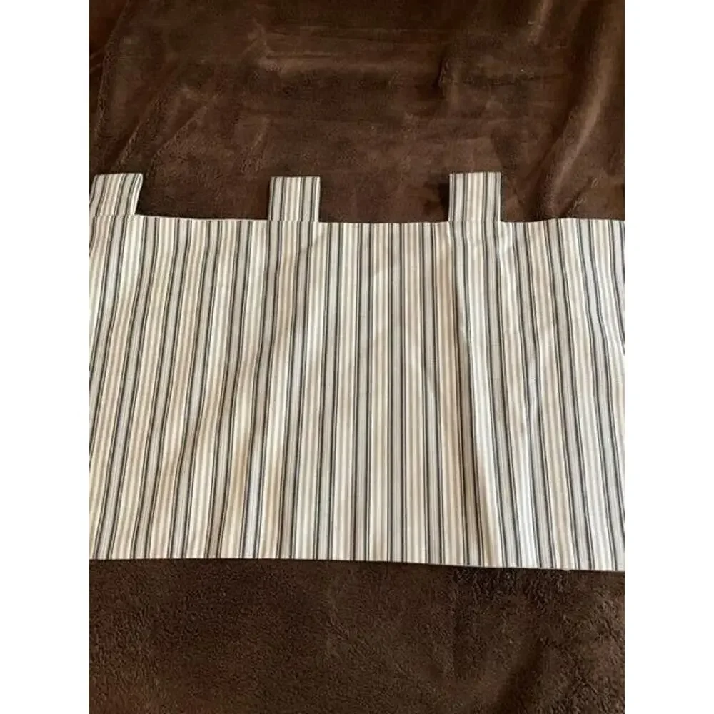 Handmade curtains 2 panels Grey Striped.